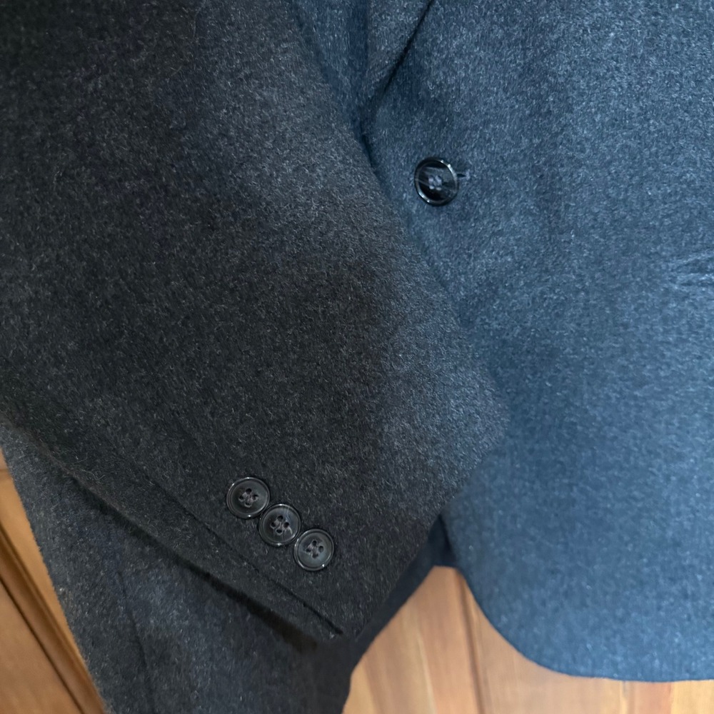 Ron Chereskin Men Charcoal Gray Camel Hair 2 Button Blazer Sport Coat Hungary 42 - Picture 5 of 10